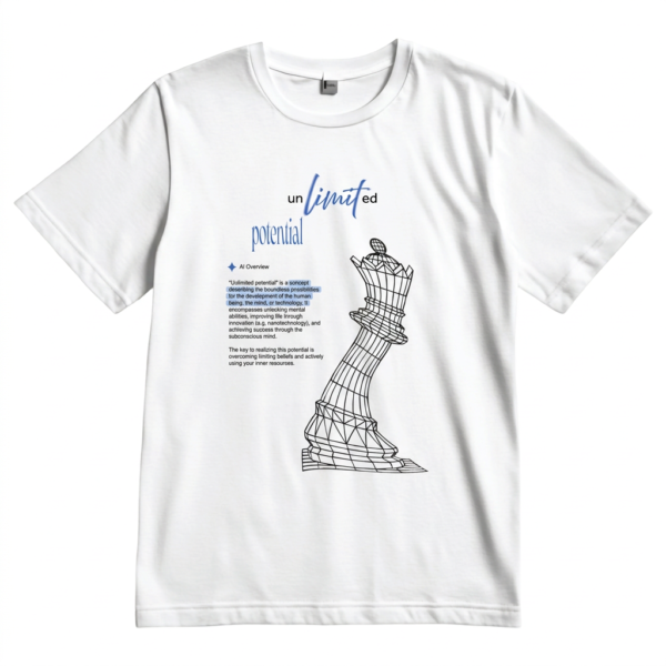 Unlimited Potential T-Shirt - Chess Queen Motivational Graphic Tee