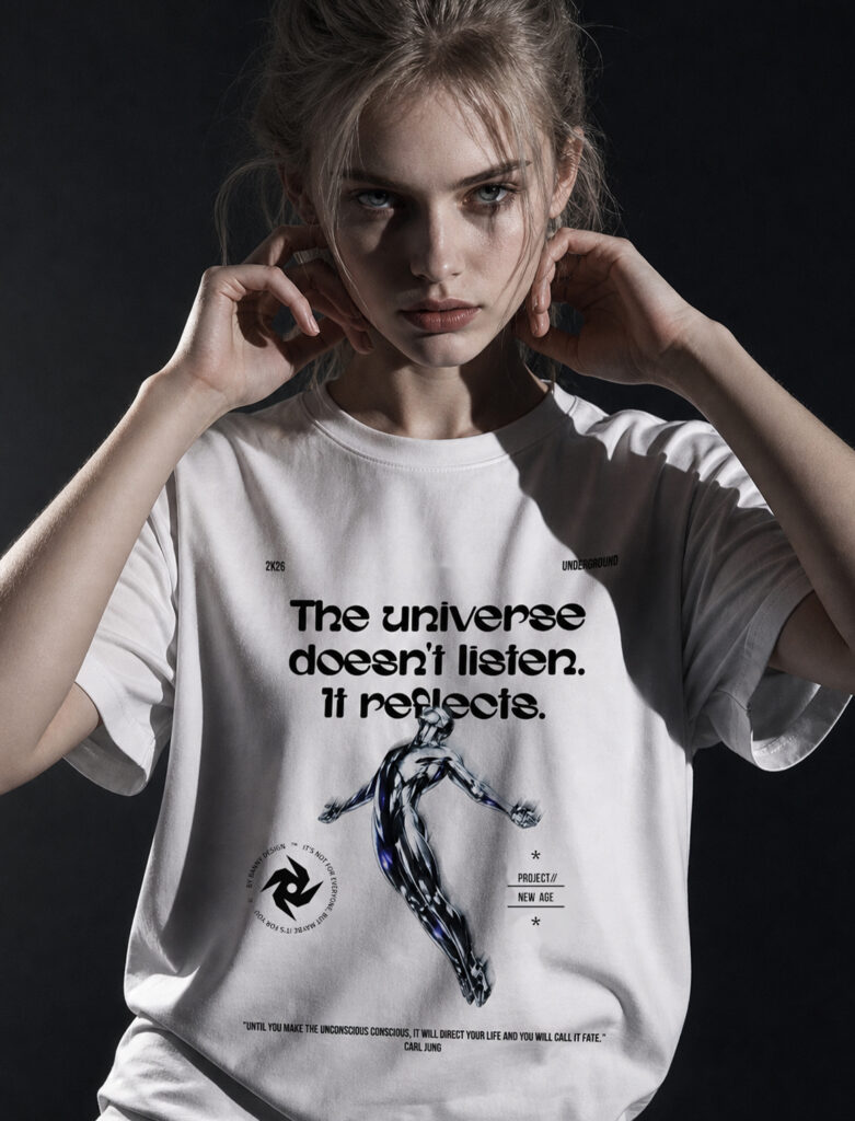 The Universe Reflects t-shirt - Carl Jung quote philosophical graphic tee, Banny Design