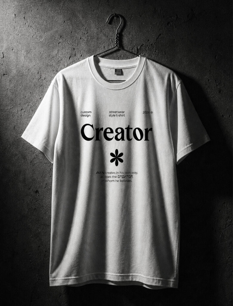 Creator t-shirt - minimalist typography streetwear tee, Banny Design